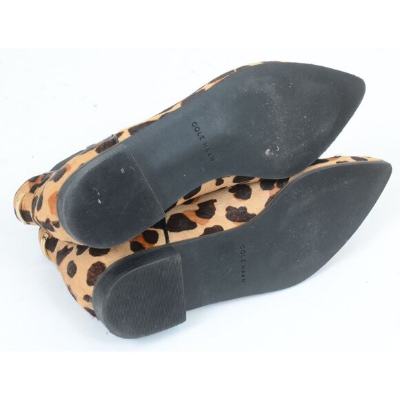 Cole Haan Hara Women's Real Fur Jaguar Print Haircalf Boots Booties 7.5 - Picture 6 of 7